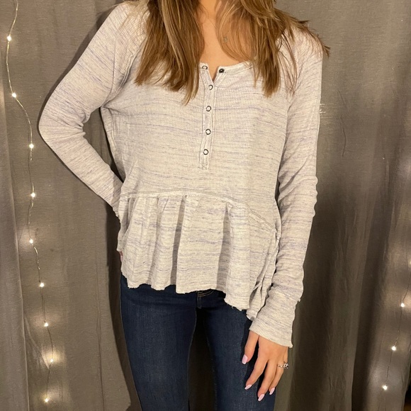 Free People Peplum Thermal - Picture 1 of 6